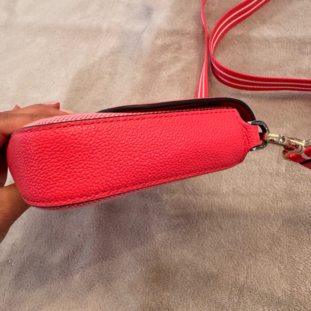Kate Spade Rosie Flap Crossbody Bag Pink Pebbled Leather Preppy Resort Luxe - Picture 7 of 14